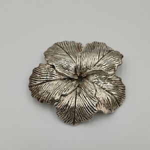Silver Leaf Brooch